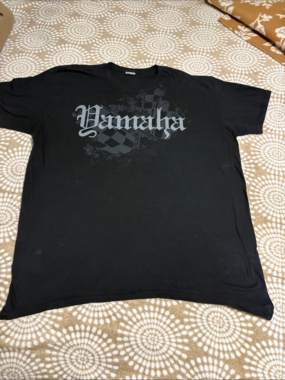 Yamaha Black Short-Sleeve Graphic Logo Tee
